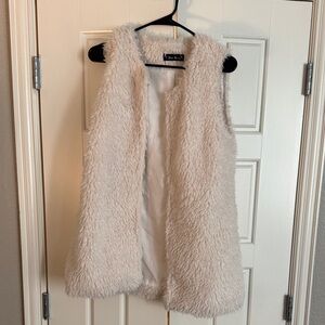 Cream Faux Fur Vest